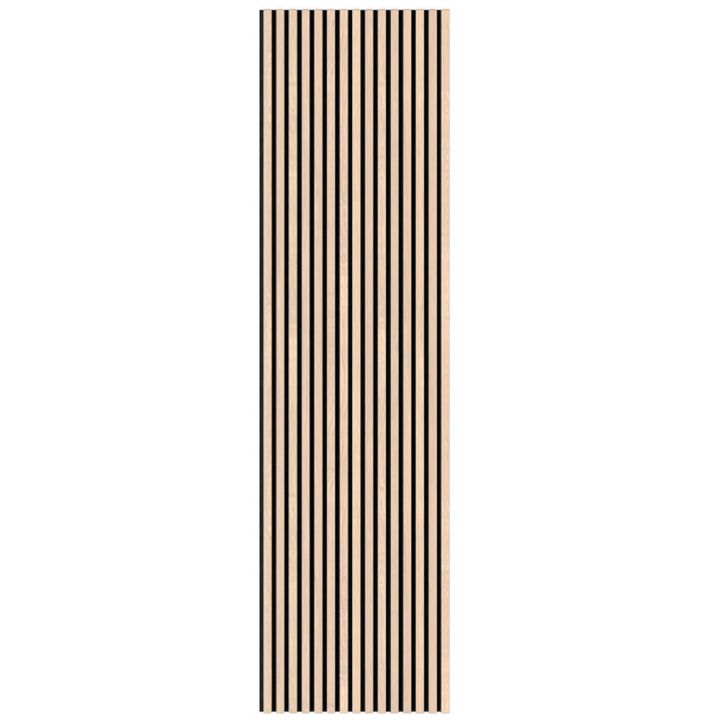 Acoustic slatted wall panels