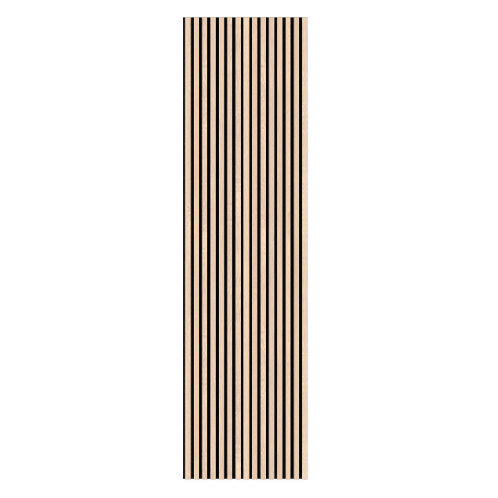 Acoustic slatted wall panels