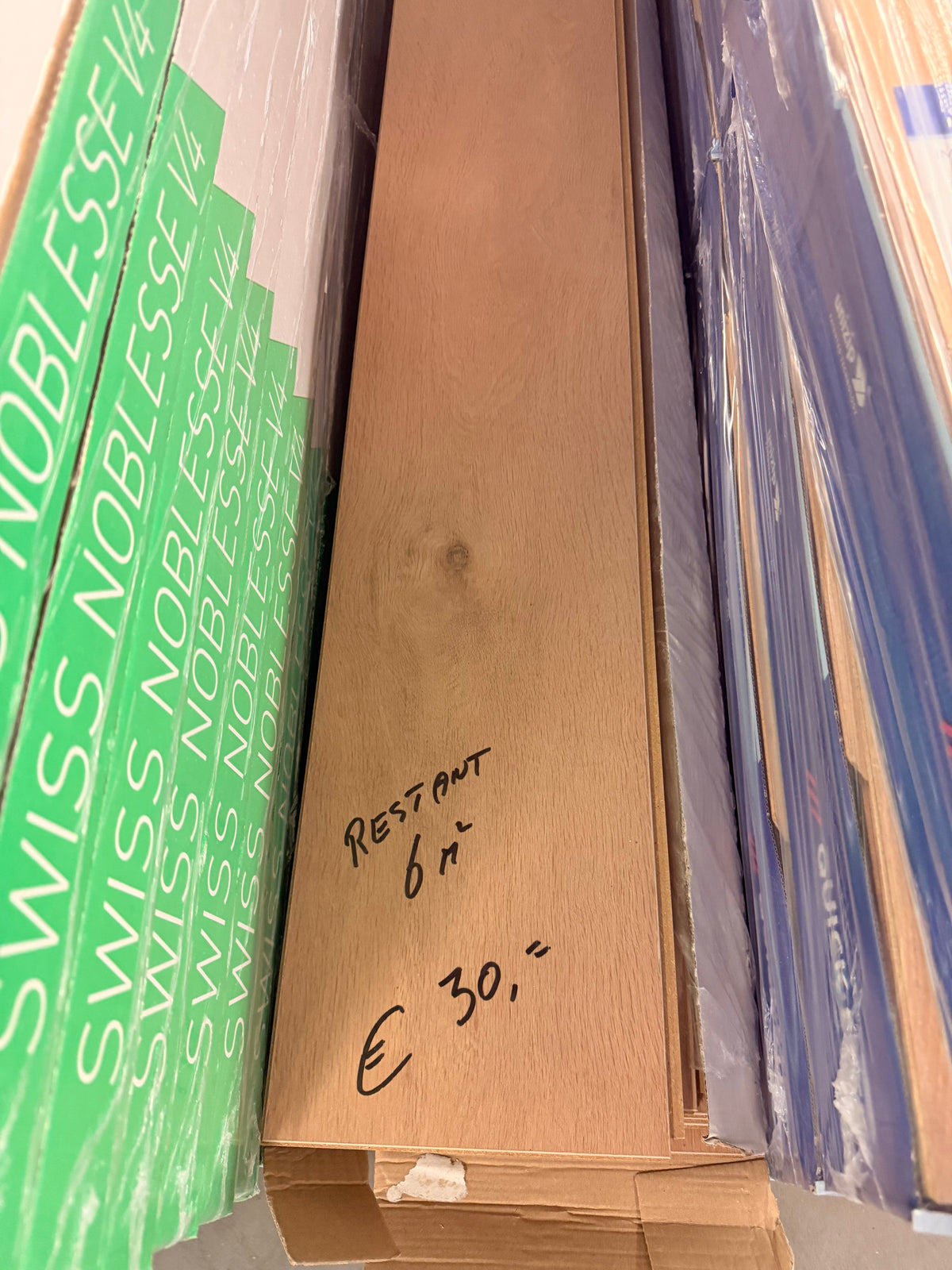 Leftover laminate flooring on offer while supplies last