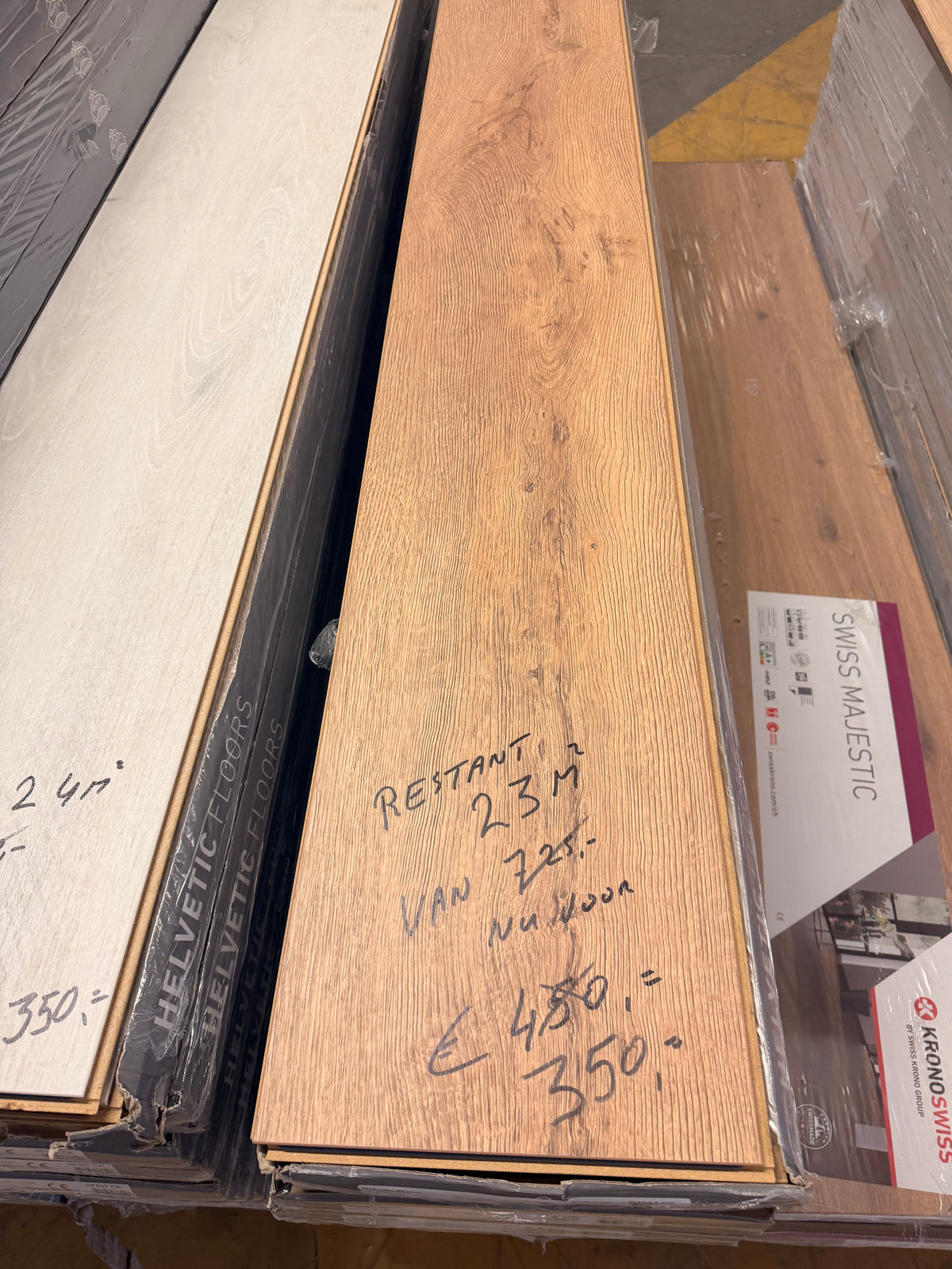 Leftover laminate flooring on offer while supplies last