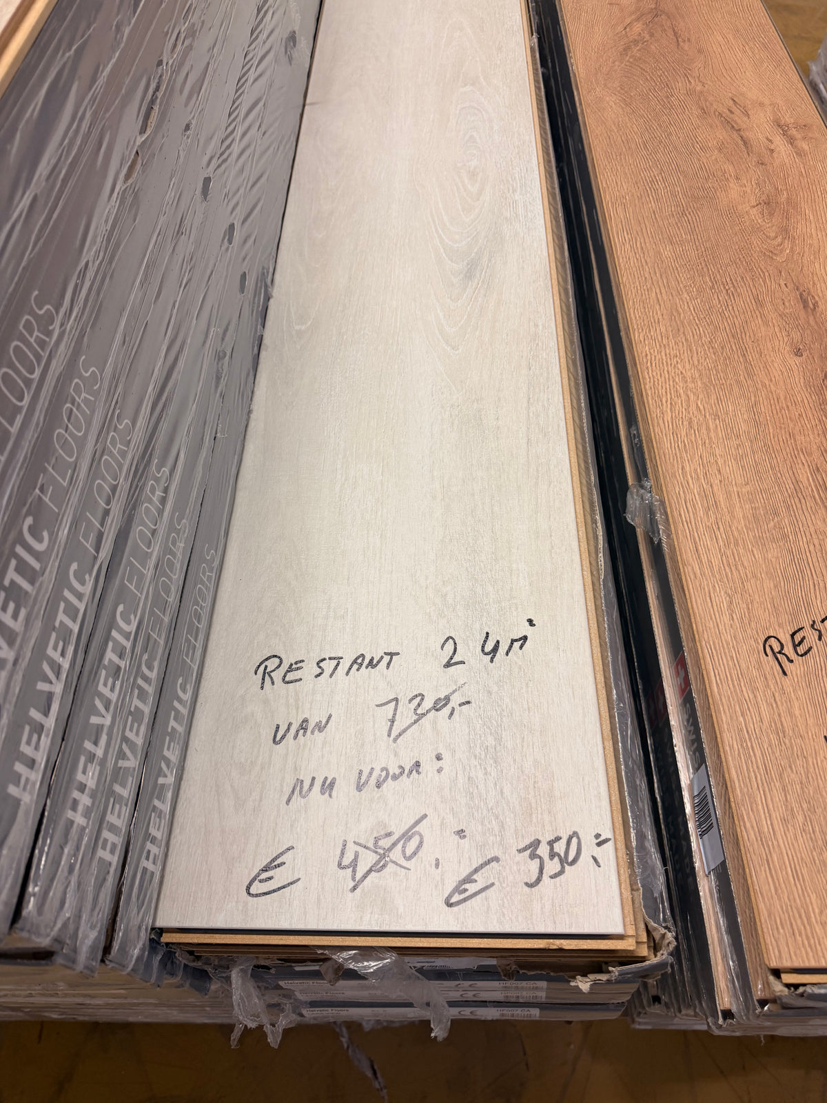 Leftover laminate flooring on offer while supplies last