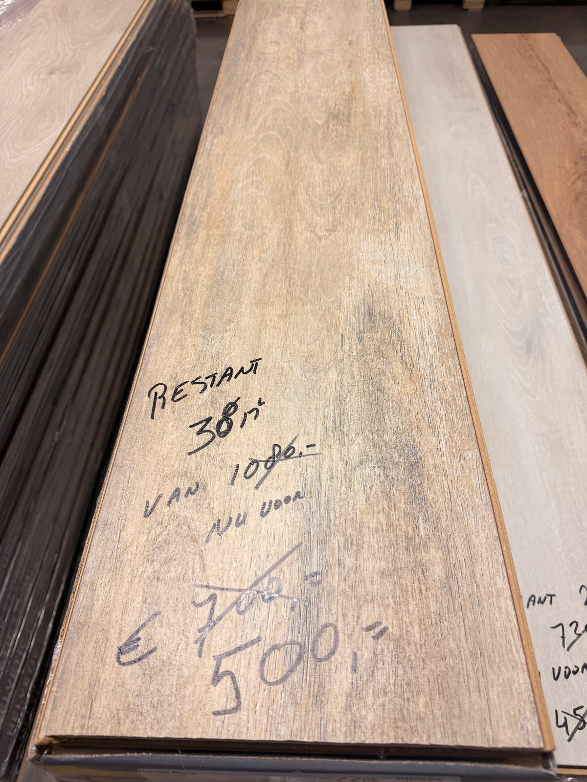 Leftover laminate flooring on offer while supplies last