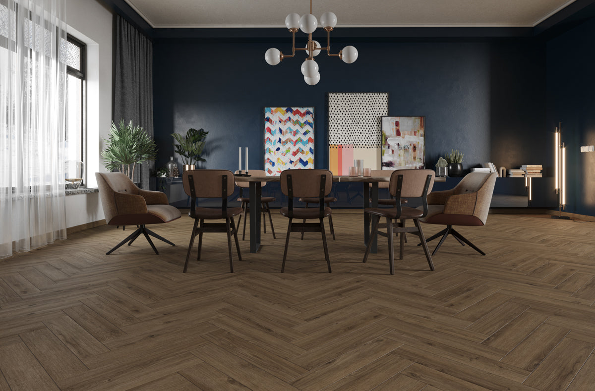 Floor House Netherlands Herringbone Brown Oak