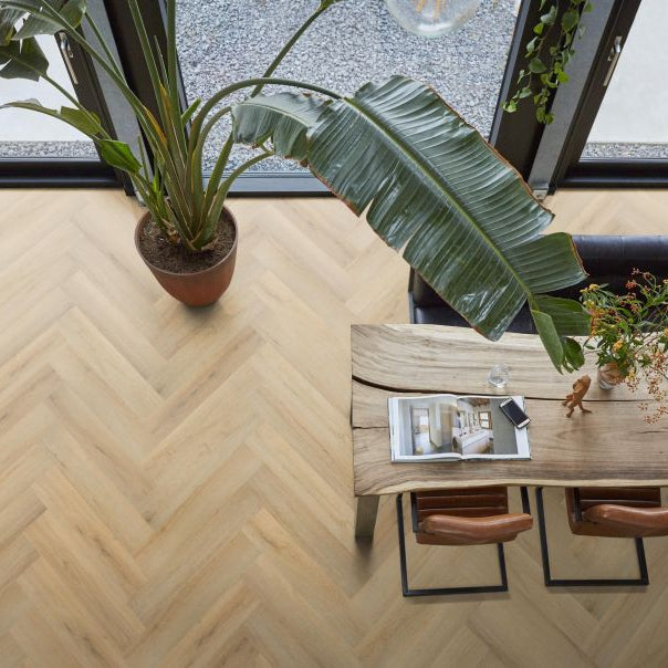 Floorlife YUP XL Greenford herringbone dryback natural - 6080101019