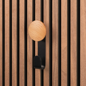 Slat wall coat rack