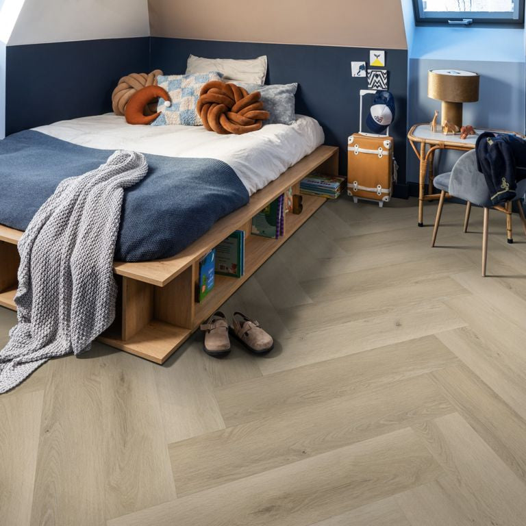 Floorlife YUP XL Mayfair Herringbone – Warm Oak