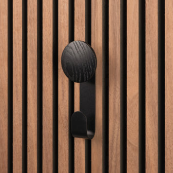 Slat wall coat rack